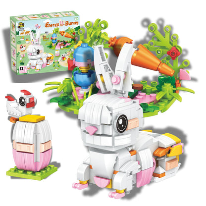 Tecnobicho STEM 12-in-1 Rabbit Building Blocks Toys for Boys Girls 6 7 8 9 10 11 12 Years Old Creative Bunny Building Set Valentines Christmas