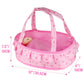 Baby Doll Cradle Bassinet Portable Doll Carrier Carry Bag Doll,Baby Doll Accessories Playset,Soft Pillow Quilt Bear,for 8-9-10-11-12 Inch Smaller