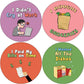 Creanoso Cute Adulting Stickers (10-Sheet) - Assorted Designs for Children - Classroom Reward Incentives for Students - Stocking Stuffers Party Favors