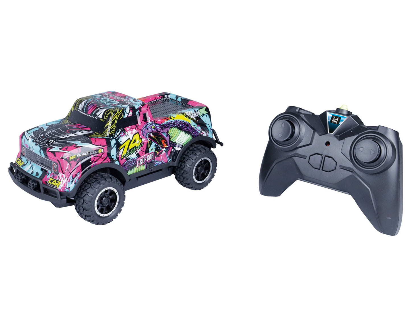 Revell Ghost Driver Remote Control Toy Car for Kids Light Up Toy 2.4GHz RC Cars Truck Gifts for 6 7 8 9 10 Years Old Boys Girls, Purple