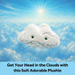 Thunderheads Cumulus Cloud Plushie, Weather-Inspired Soft Collectible with Fun Fact Card for Earth Education, Eco-Conscious Science Gift for Families