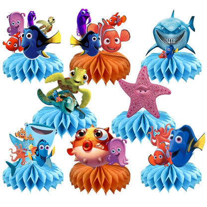 8Pcs Finding Nemo Table Centerpieces Birthday Party Supplies Double Side Table Decorations for Kids Party Decorations