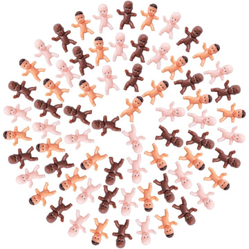 JUXINGDAZYF 180 Pieces Mini Plastic Babies 1 Inch Baby Doll for Baby Shower Party Favors, Ice Cube Game, Party Decorations, Baby Bathing and Crafting