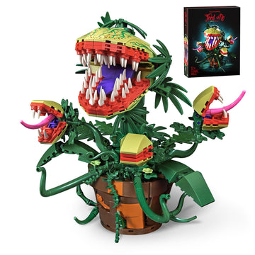 Audrey II 2 Piranha Plants Botanicals Building Blocks Set Compatible with Lego, Horrors Toy Kit Flowers Shop Decor and Gift for TV Film Fans Families