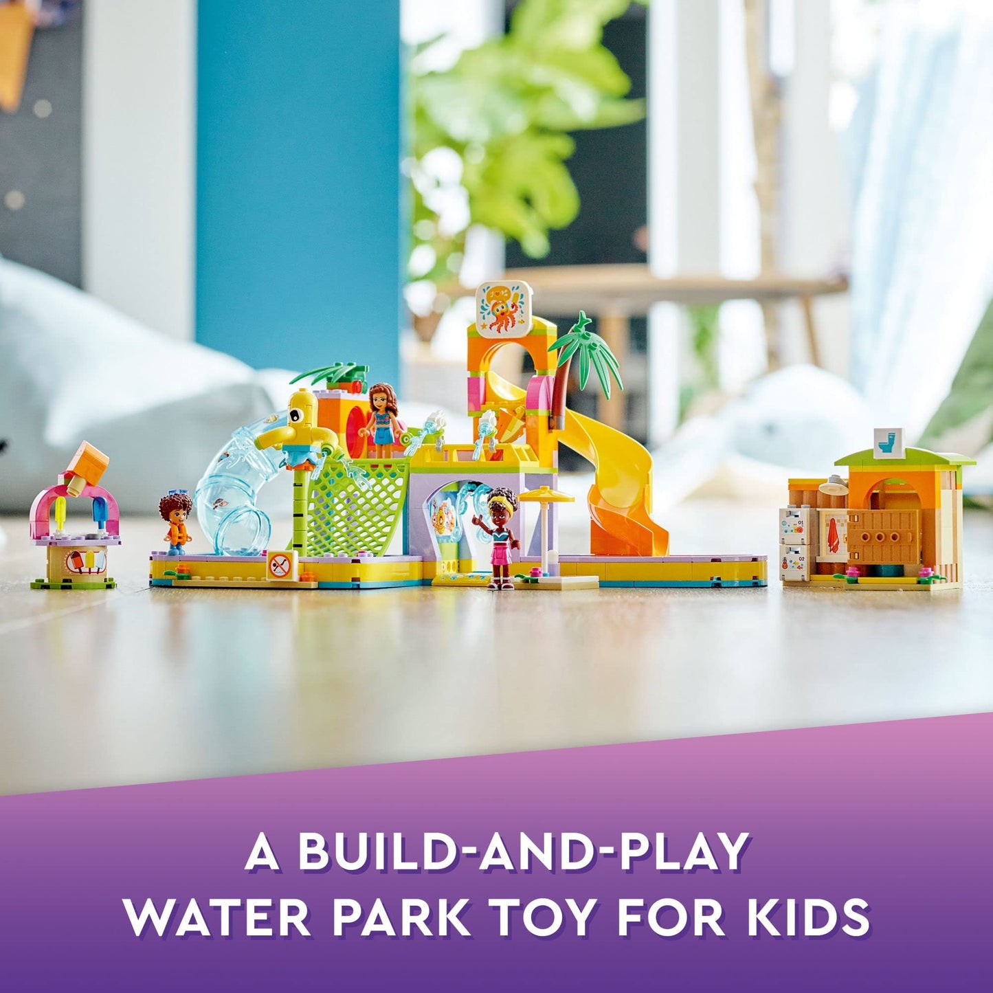 LEGO Friends Water Park Set 41720 Swimming Pool and Slides, Heartlake City Toy, Pretend Play Birthday Gift Idea for Kids Ages 6 Plus