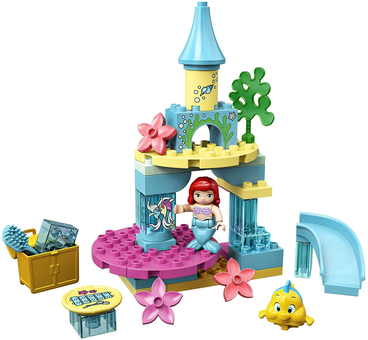 LEGO DUPLO Disney Ariel's Undersea Castle 10922 Imaginative Building Toy for Kids; Ariel and Flounder’s Princess Castle Playset Under The Sea (35