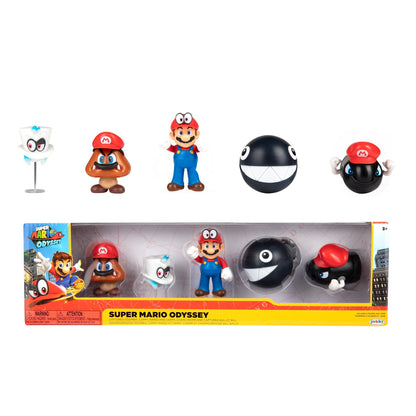 SUPER MARIO Nintendo Odyssey Action Figures Multi-Pack Poseable Articulated 2.5-Inch Collectible Toys Perfect for Kids & Collectors Alike! for Kids