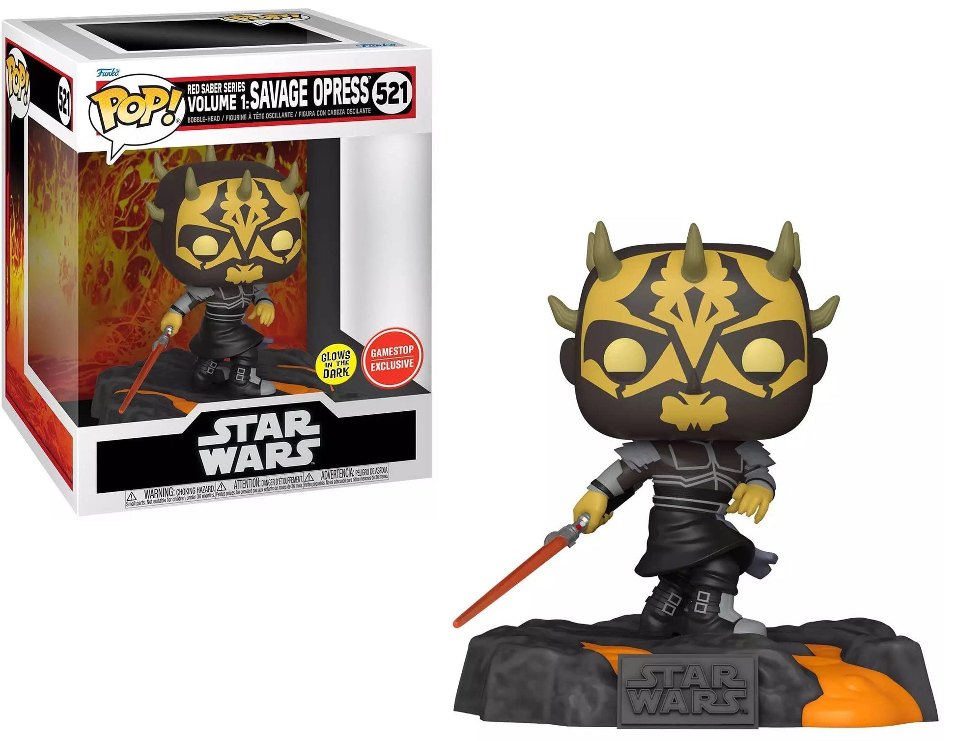Funko Red Saber Volume 1: POP! Star Wars Savage Opress Exclusive Deluxe Vinyl Figure #521 [Glows in the Dark]
