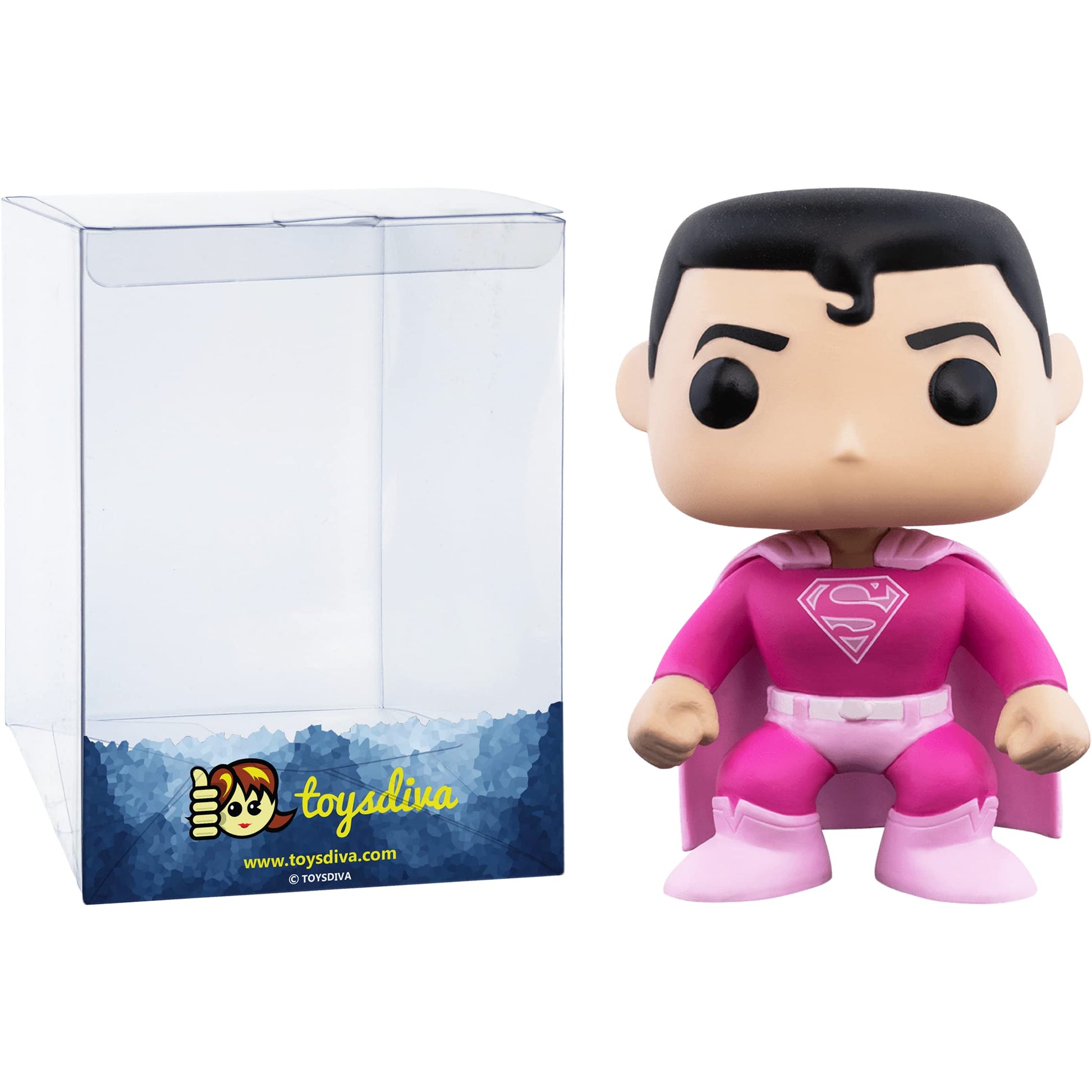 Funko Superm a n : P o p ! Heroes Vinyl Figurine Bundle with 1 Compatible 'ToysDiva' Graphic Protector (349-49988 - B)