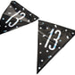 Unique Party 83794 Blue Prismatic 13th Birthday Hanging Decorations,32" 6 Pcs, Age 13
