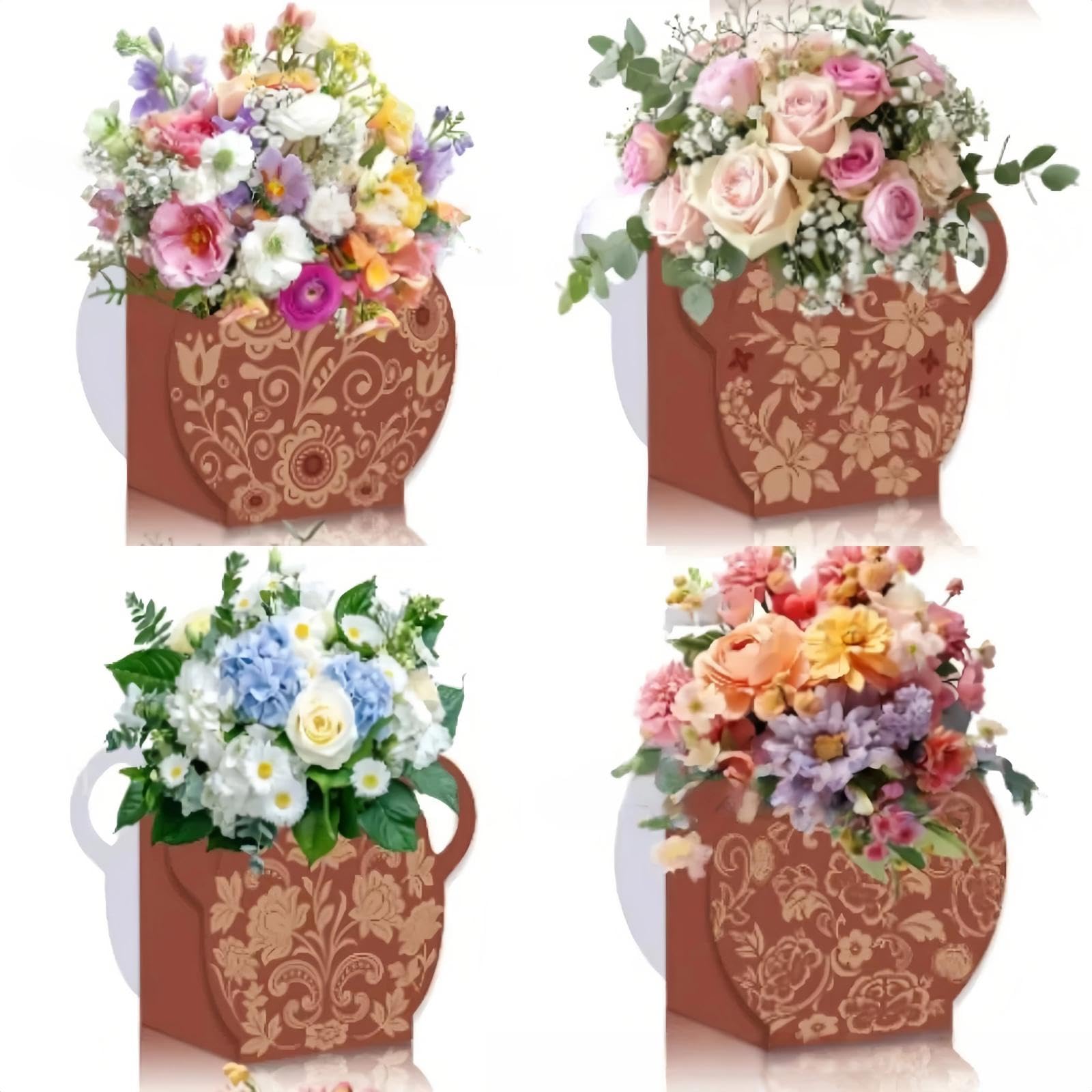 24PCS Cielito Lindo Party Decorations Baby Shower, Flower vases, centerpieces, Mexican-Style Paper Gift Boxes, Clay Pottery, Pentecost Table
