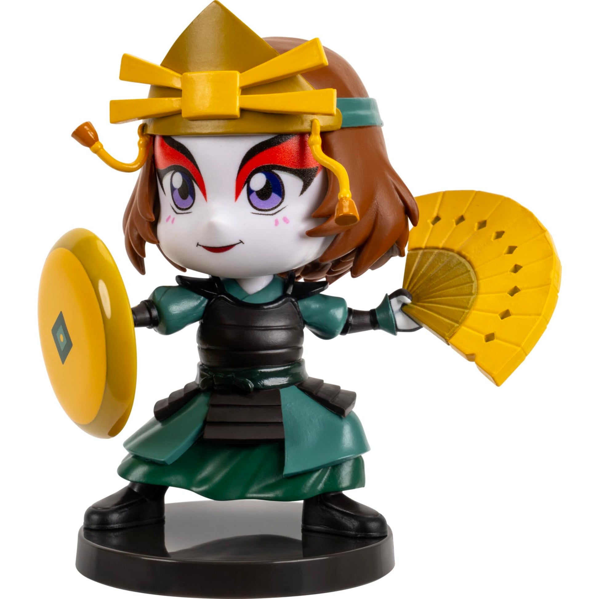 Jazwares Avatar: The Last Airbender Suki - 4-Inch Mini Figure in Kawaii Style in Dynamic Pose with Display Base