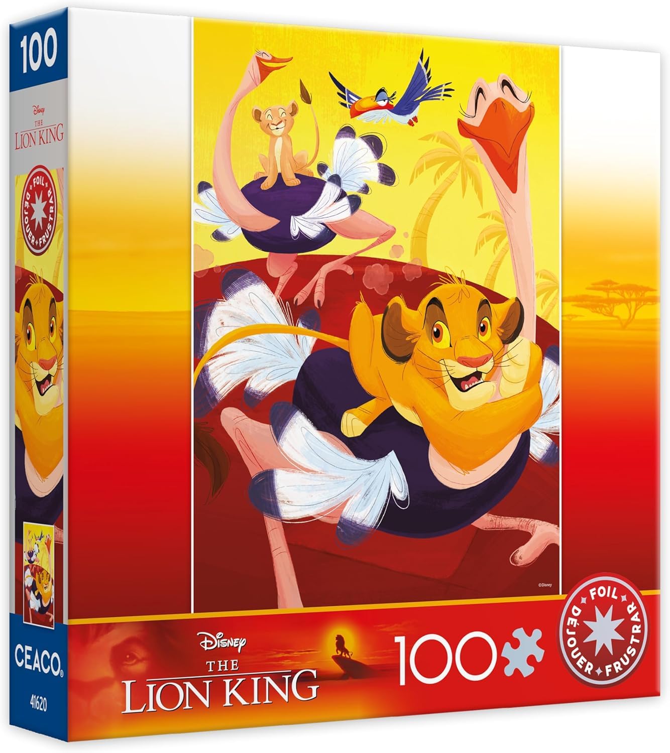 Ceaco - Disney Ostrich Race - 100 Piece Jigsaw Puzzle for Kids Ages 6-8