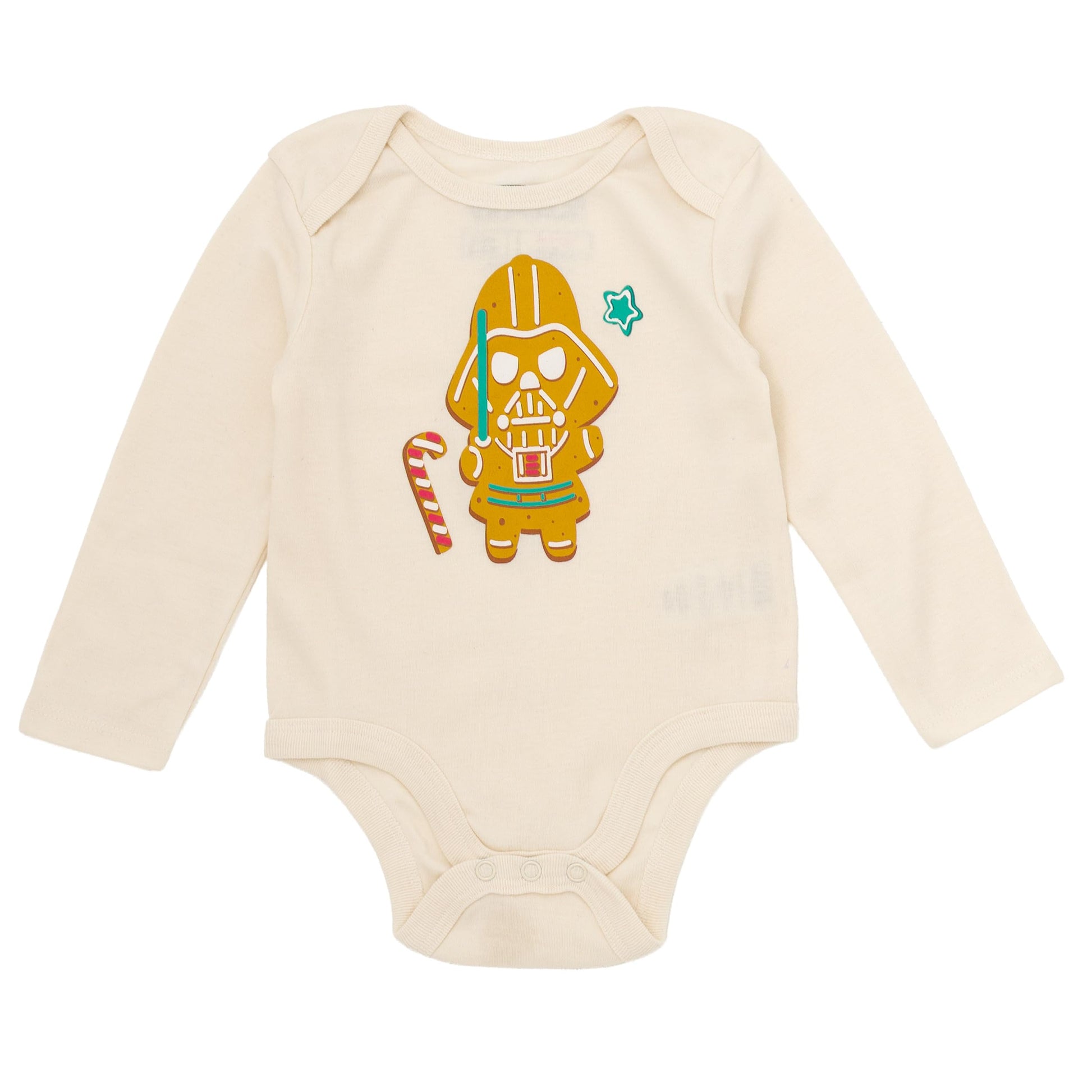 STAR WARS Darth Vader Christmas Infant Baby Boys Bodysuit, Pants & Velour Santa Hat 3 Piece Outfit Cream/Red 24 Months