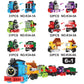 24 Packs Train Building Blocks with Valentines Gift Cards, 6 in 1 Train Building Blocks Sets for Boys Girls Goodie Bags Carnival Prizes Birthday