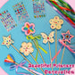 WUBOMJIO Princess Fairy Wands Craft Kit, Kid Birthday Party Supplies Make Your Own Magic Wands Include Unfinished Wooden Fairy Wands, Gem Stickers