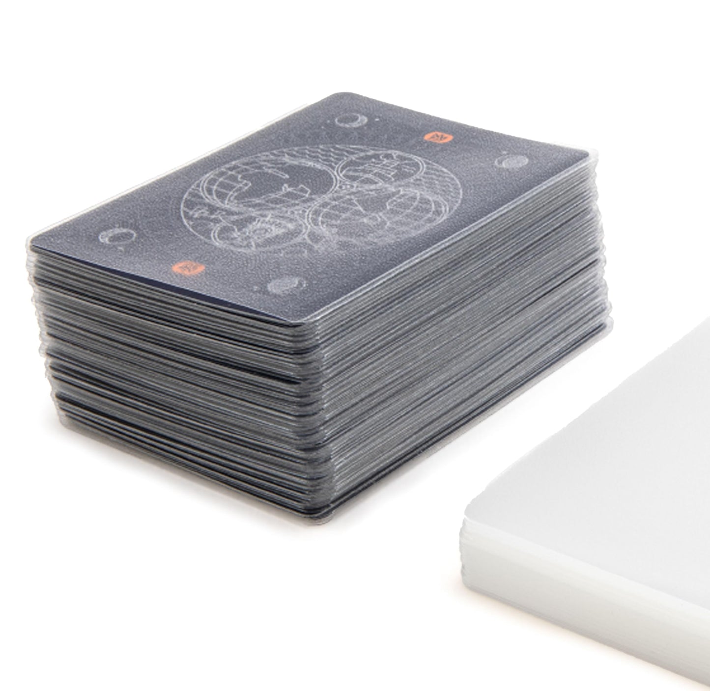 Stellar Factory Card Sleeves 112 Count | Matte & Clear Dual-Finish | Rounded Corners | Standard 2.5" x 3.5" | Fits MTG, Everdell, Gloomhaven