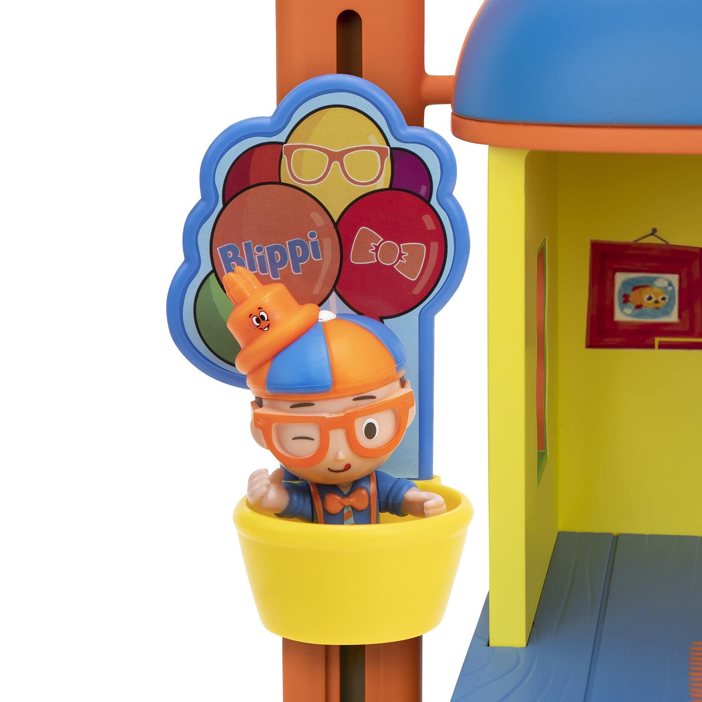 Blippi’s Ultimate Party Adventure, Deluxe Playset - Includes Exclusive Party Blippi Figure, Girl Figure, Playground Playset, 4 Accessories, Sounds