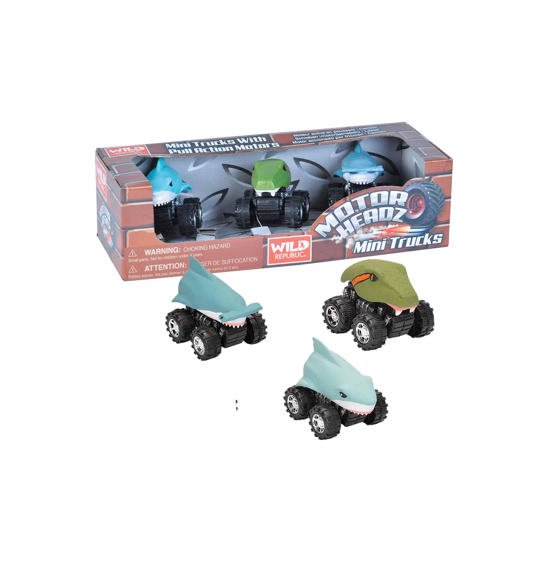 Wild Republic Motor Headz Mini Aquatic Action Toys Set - 5"