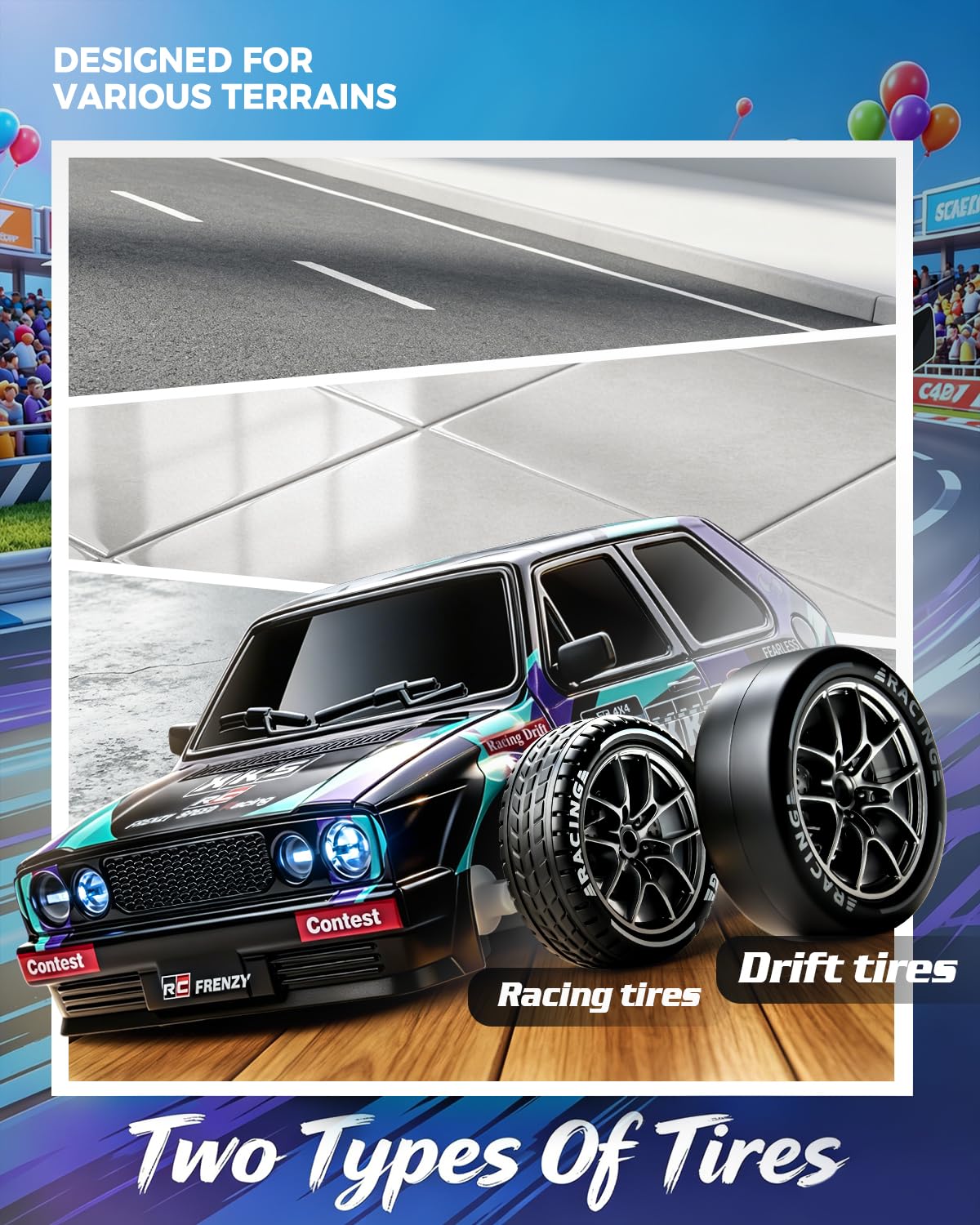 Nowzeth RC Drift Car with Racing Livery 4WD 1/24 Remote Control Drift Car