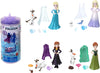 Mattel Disney Frozen Small Doll Snow Color Reveal with 6 Surprises Including 1 Character Figure & 4 Accessories (Dolls May Vary)