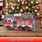 Light-Up Ladder Fire Truck Building Set - 720PCS STEM Toys for Kids & Adults, City Firetruck Building Bricks with Flashing Lights, Ideas Creative Gift
