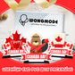 3 Pcs Happy Canada Day Patriotic Table Decoration 1th of July Arylic Table Centerpiece, Cheer to Canadian Party Table Toppers Sign Centerpiece