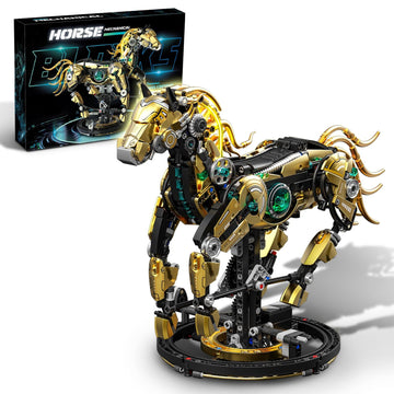 Mechanical Horse Building Sets, Compatible with Lego Animals, Animal Collection Toy, Home or Office Decor for Adults, STEM Building Gift for Teens