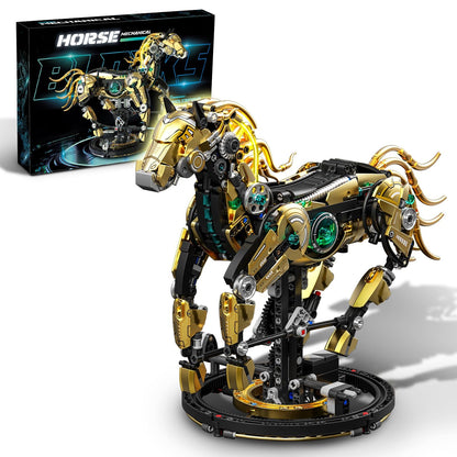 Mechanical Horse Building Sets, Compatible with Lego Animals, Animal Collection Toy, Home or Office Decor for Adults, STEM Building Gift for Teens
