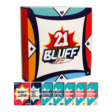 PLAYVIEW 21 Bluff - The Ultimate Bluffing & Strategy Card Game for Family Game Night-Fast-Paced & Hilarious Party Game - Outsmart & Outbluff to Win
