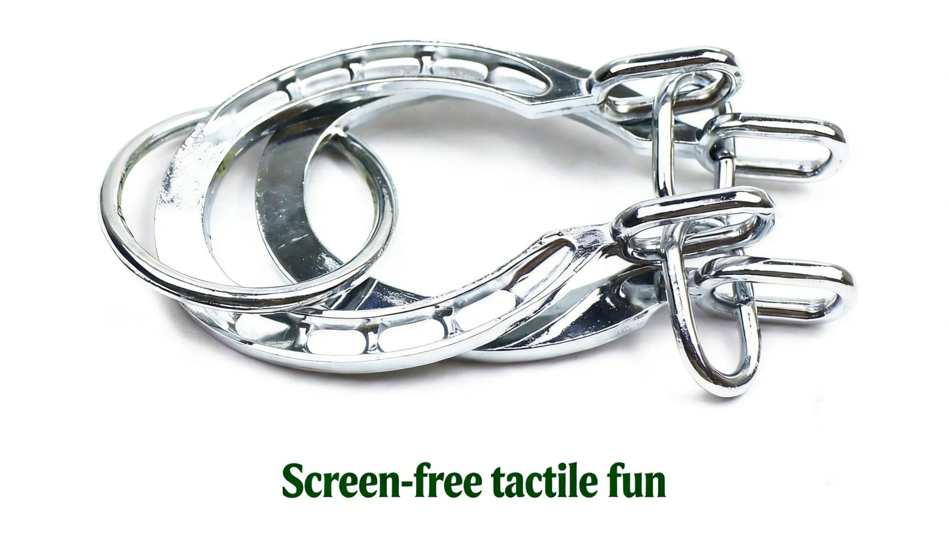 MAGIKON Traditional Brain Teaser, Classical Metal Horseshoe Puzzle Silver