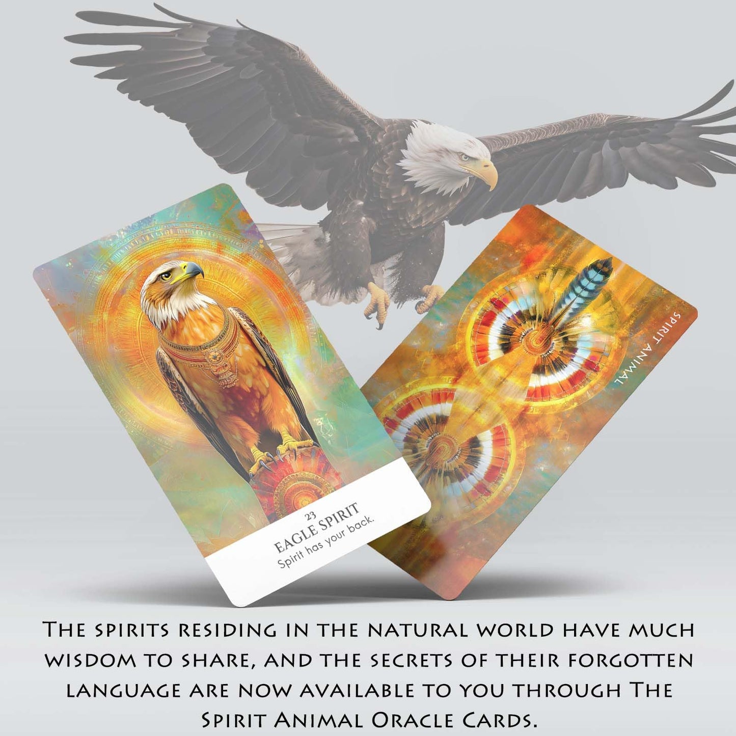 ZZBUY Animal Spirit Oracle Cards, 68 Mystical Animal Totems Oracle Card Deck with Meanings on Them for Beginners Spiritual Guidance
