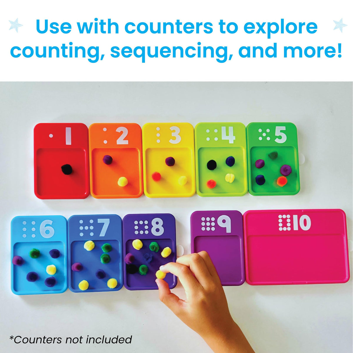 hand2mind Sensory Number Trays, Learning Numbers for Kids, Fine Motor Activities, Counting Toys for Sensory Seeking Kids, Texture Toys, Pre-Writing