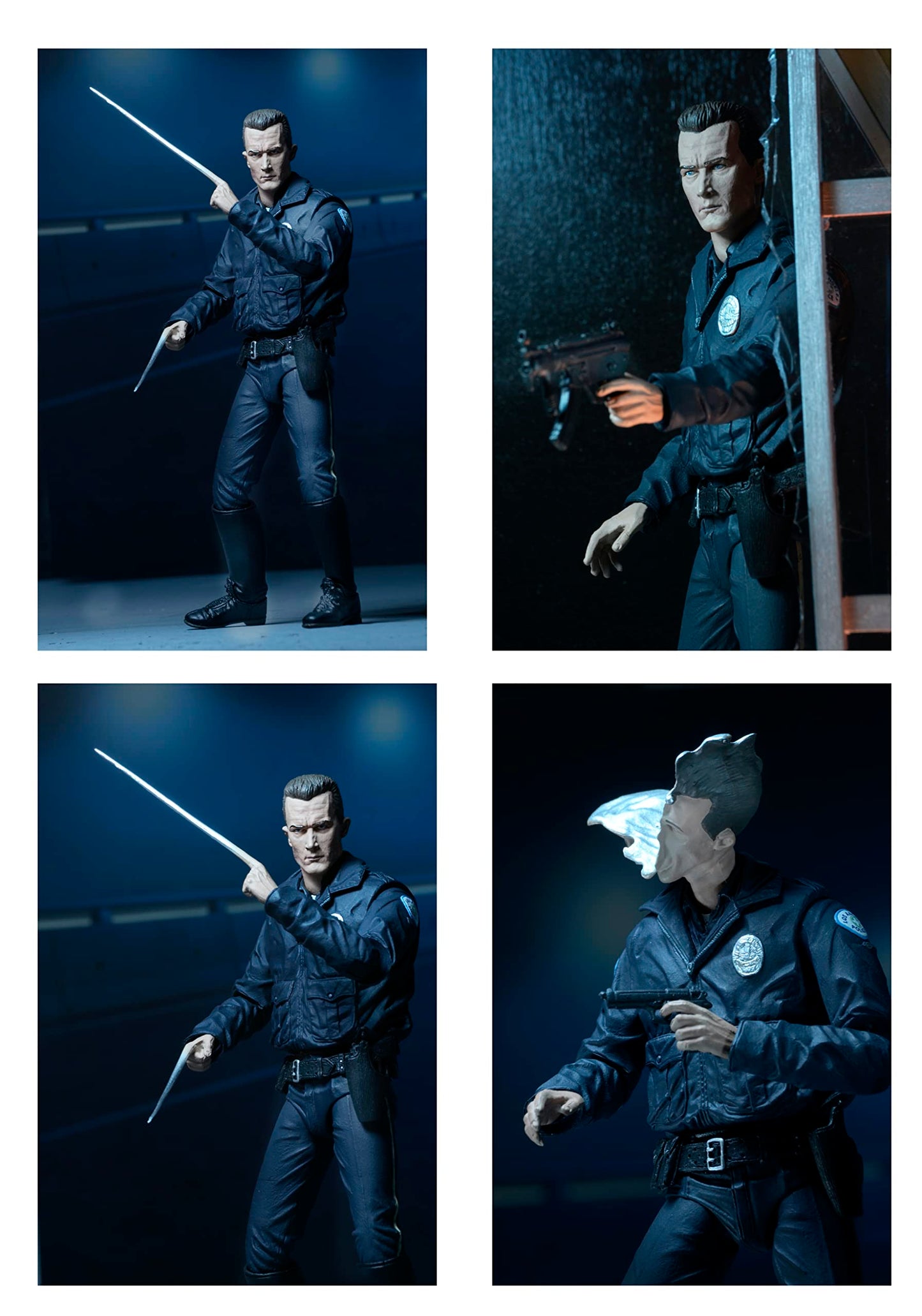 NECA - Ultimate T-1000 Motorcycle Cop Terminator Scale Action Figure, 7"