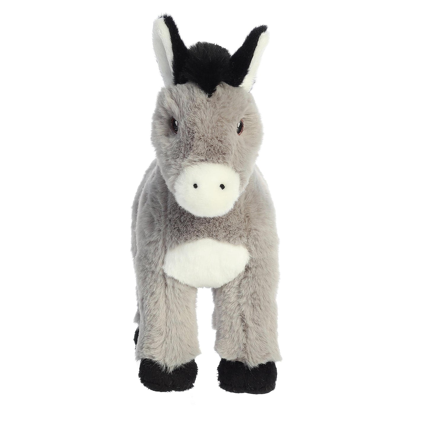 Aurora® Responsibly Made Eco Nation™ Donkey Stuffed Animal - Ideal for Playtime Adventures - Perfect for Birthdays or Just Because - Gray 8.5 Inches