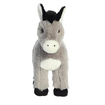 Aurora® Responsibly Made Eco Nation™ Donkey Stuffed Animal - Ideal for Playtime Adventures - Perfect for Birthdays or Just Because - Gray 8.5 Inches