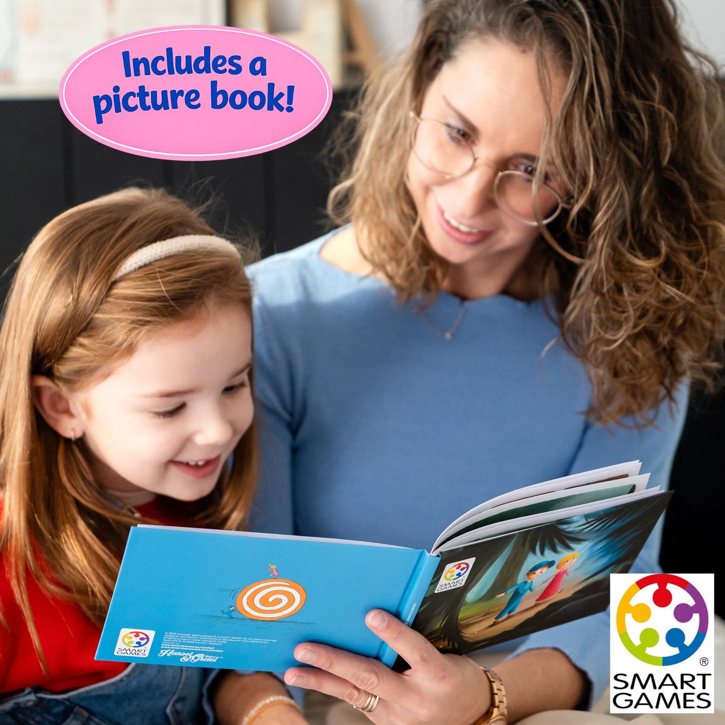 SmartGames Hansel & Gretel's Candy Adventure - Sliding Logic Puzzle with Storybook | 48 Challenges | Plan Ahead to Escape the Witch | Ages 4-7