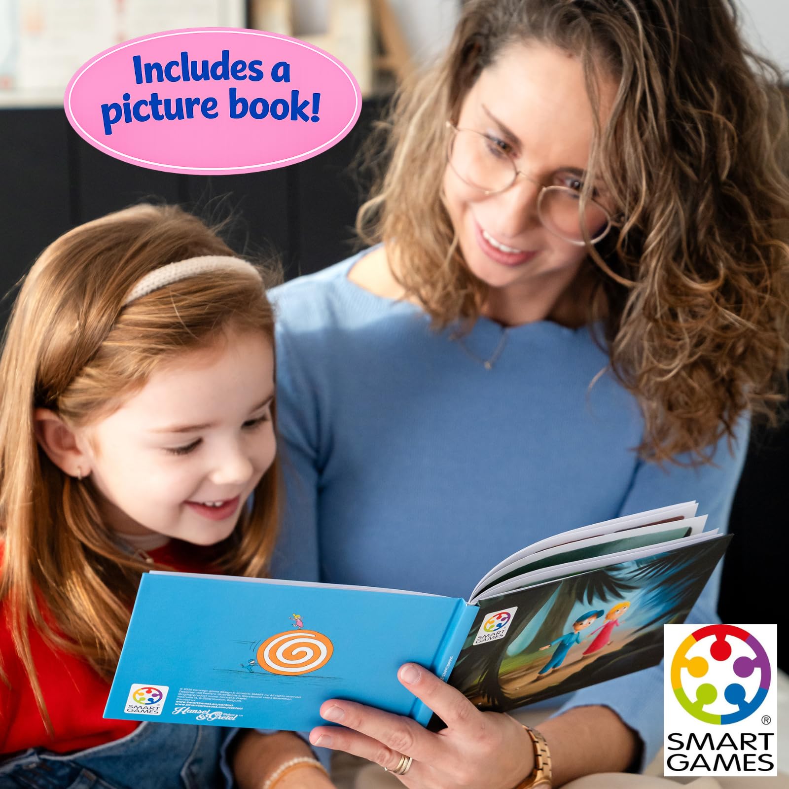 SmartGames Hansel & Gretel's Candy Adventure - Sliding Logic Puzzle with Storybook | 48 Challenges | Plan Ahead to Escape the Witch | Ages 4-7