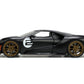 Jada Toys Big Time Muscle 1:24 2017 Ford GT Die-cast Car Black/White Stripes, Toys for Kids and Adults