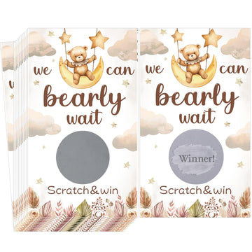 Fjoron 60 Pack Bear Baby Shower Scratch Off Cards We Can Bearly Wait Scratch Off Bear Theme Party Scratch Off Cards Baby Shower Gender Reveal Party