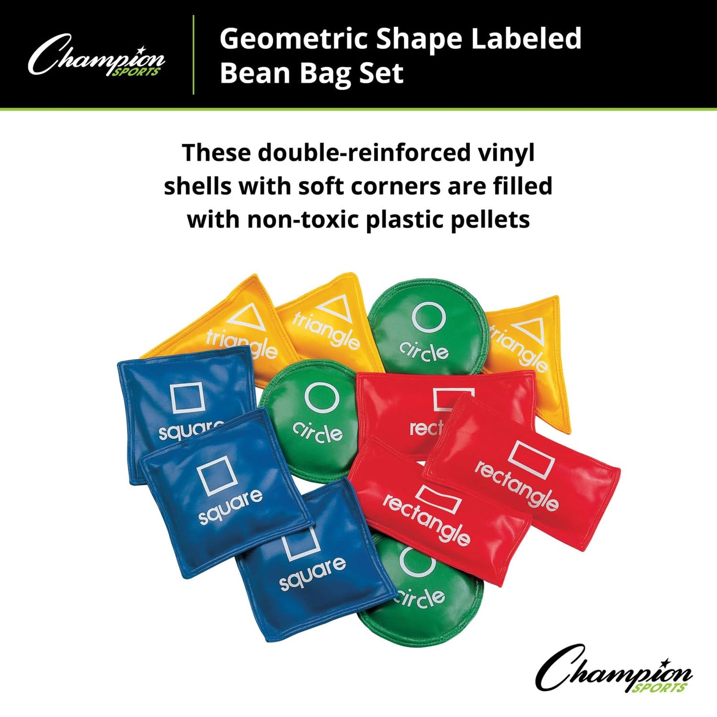 Champion Sports 5 Inch Geometric Bean Bag Set