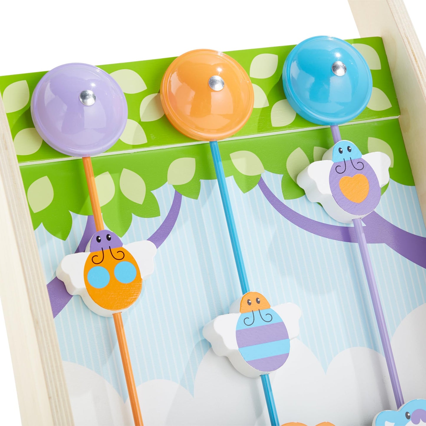 Melissa & Doug First Play Forest Friends, Wooden Push Toy with Bells