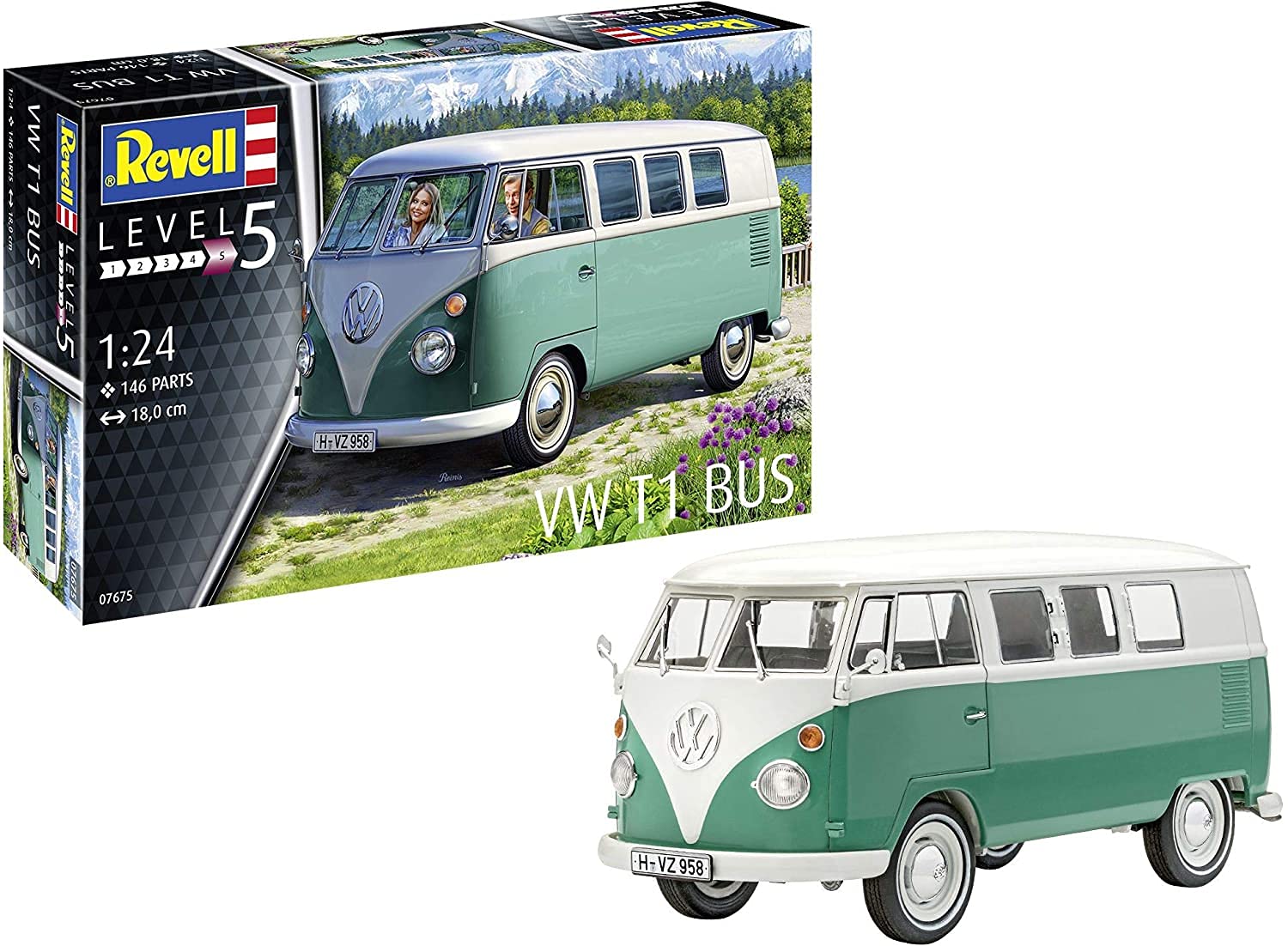 q4you Revell 07675, T1 Bus, Plastic Model Kit