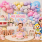 Beaumode Pastel Can You Say One Balloon Arch Garland Kit for Girls First Second Birthday Toddler Music Learning First Words Birthday Theme Party
