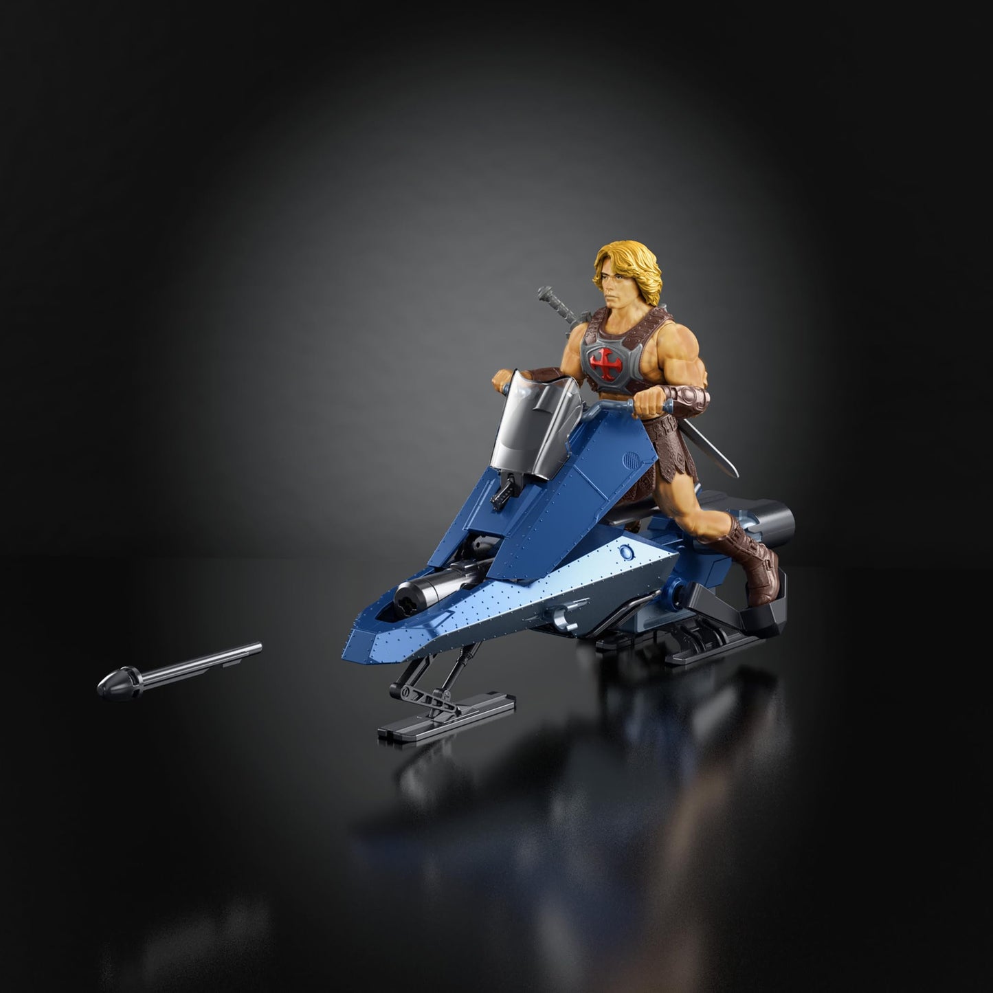 Masters of the Universe Vehicle & Figure 5.5 Inch Scale, Universe He-Man and Sky Sled Pack, 2026 Movie Accurate, Blaster & Projectiles (Amazon