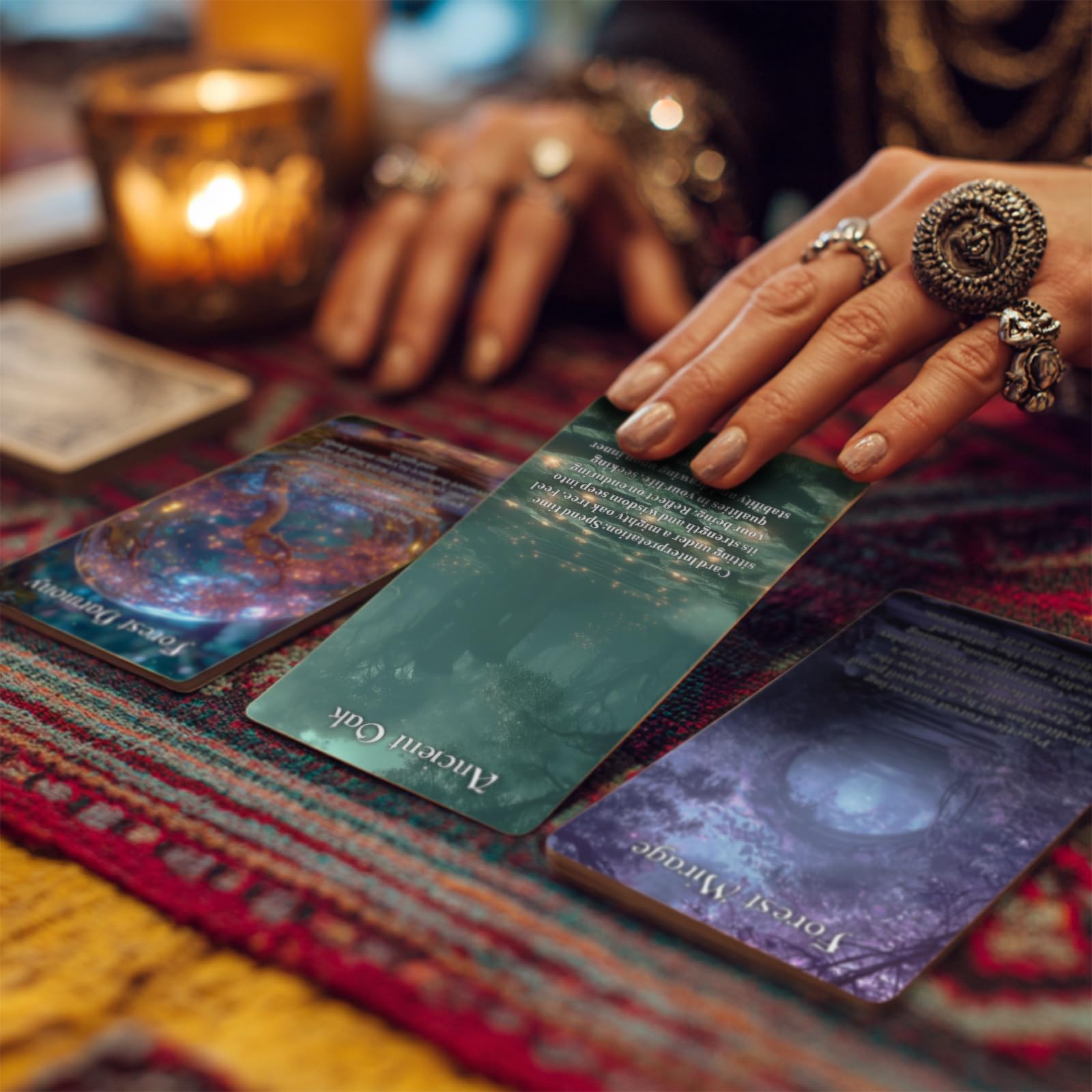 Pacify Enchanted Forest Oracle Cards 56 Card Mystic Forest Oracle Deck for Beginners, Spiritual Guidance & Nature Divination Inspiration (Mystic