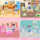 Princess Dollhouse Furniture Set, 48 Piece Luxury Miniature Accessories Collection with Living Room, Bathroom, Bedroom?Kitchen, TV Entertainment Set