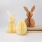 Easter Decorations, 4Pcs Easter Honeycomb DIY Table Centerpiece Set, Cute Table Centerpiece Decor for Easter Decors, Egg Hunt Supplies