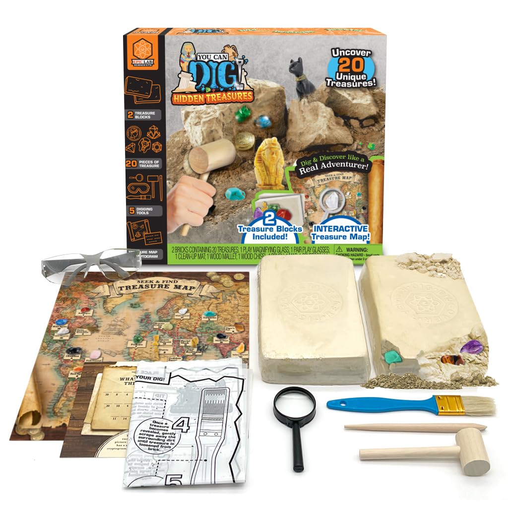 ArtSkills Hidden Treasures Dig Kit - Dig Up 20 Artifacts & Gemstones