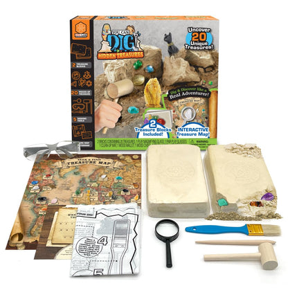 ArtSkills Hidden Treasures Dig Kit - Dig Up 20 Artifacts & Gemstones